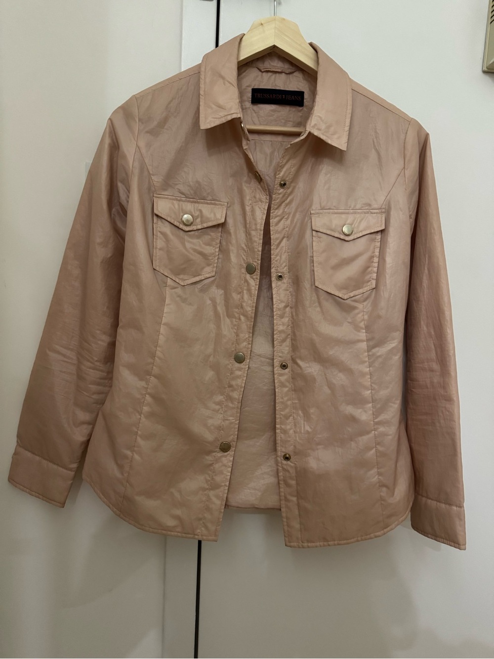 Trussardi Blush Pink Button-Front Utility Jacket - Picture 5 of 5
